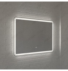 Зеркало 348ск2о2 с LED подсветкой 6000К 9,6 Вт/м 70 х 100 см с двойным сенсорным выключателем и анти